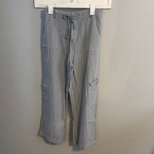 Gray linen pants